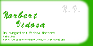 norbert vidosa business card